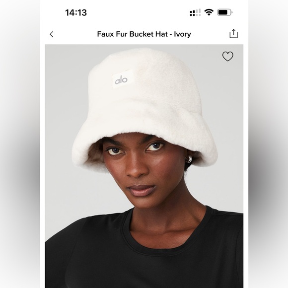 ALO Yoga faux fur bucket hat S/M - Picture 4 of 4